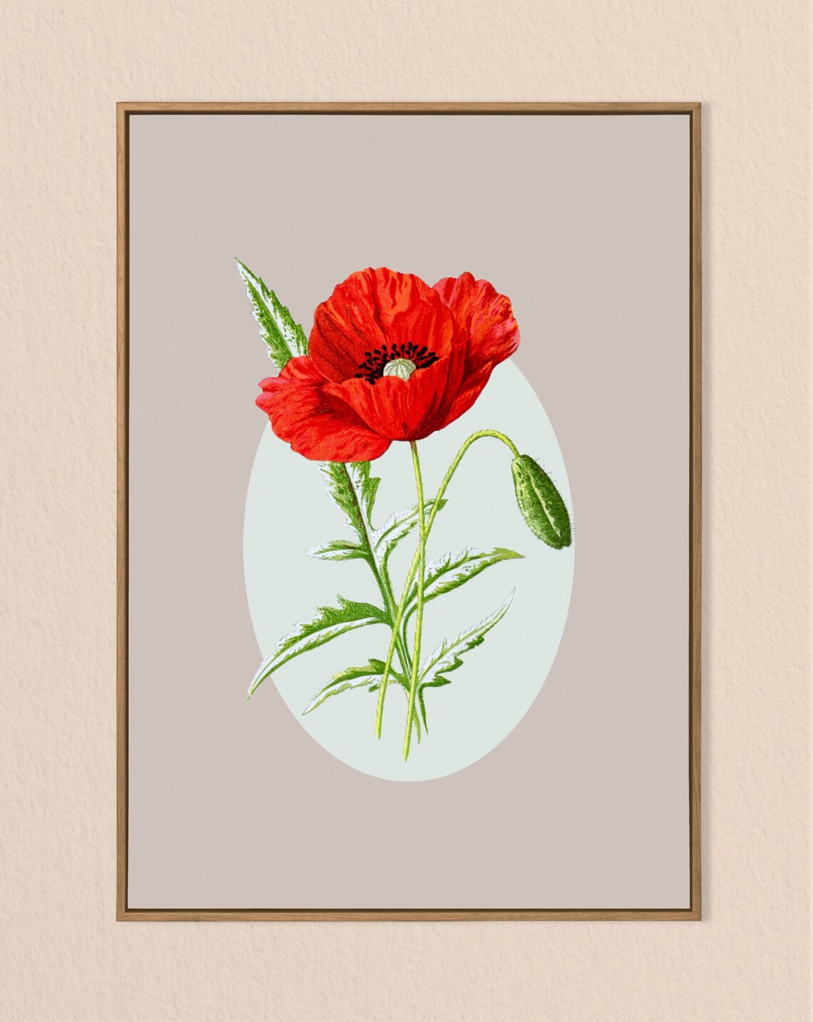 Poppy Wildflower Botanical Wall Art Print - Image 3