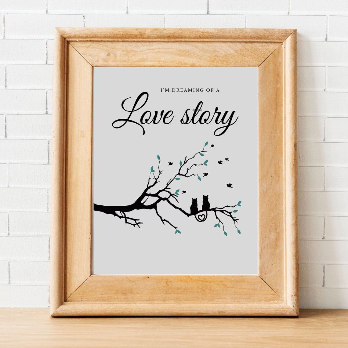 Whimsical Cat Love, Heartfelt Valentine's Art - Image 3