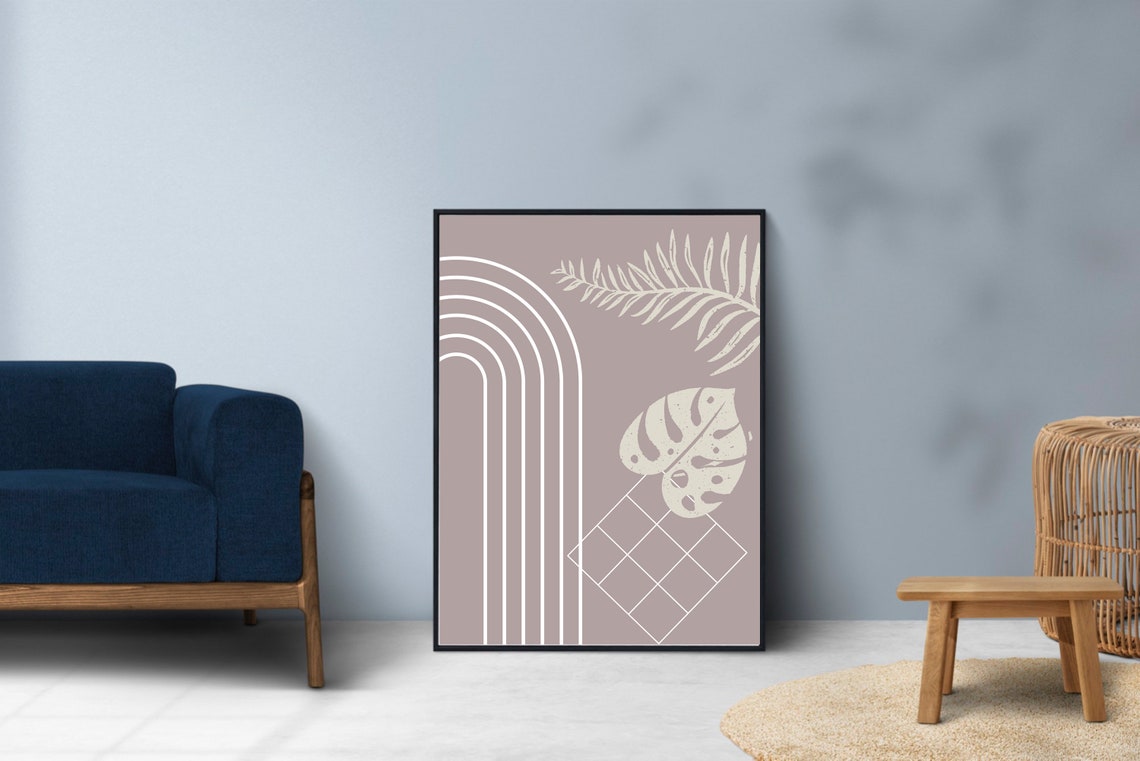 Boho Beige Arch Wall Art Minimalist Neutral Abstract - Image 3