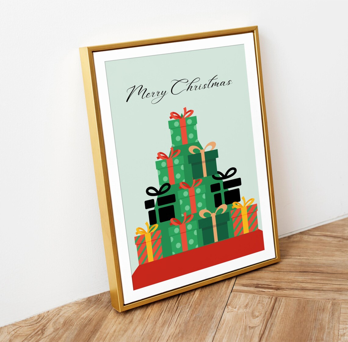 Abstract Christmas Tree, Holiday Wall Art Print