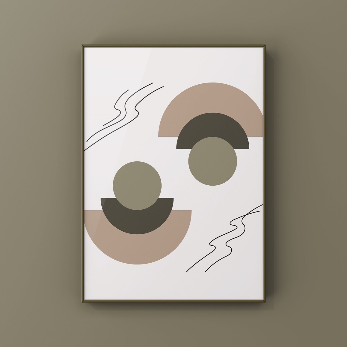 Boho Abstract Geometric Wall Decor, Wall Art - Image 2