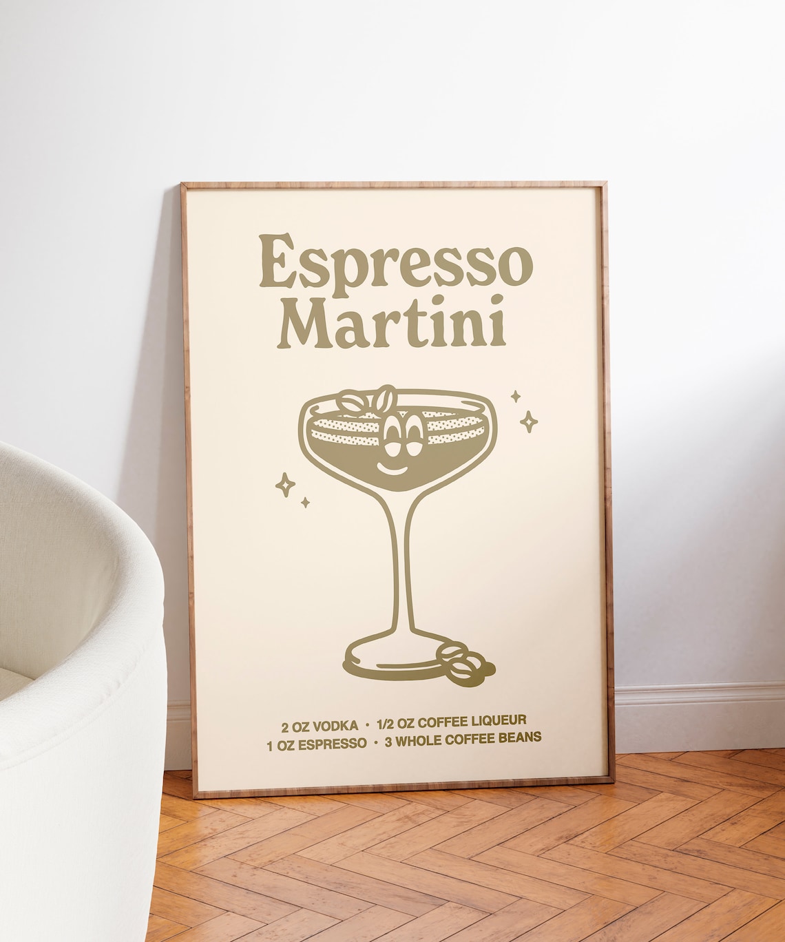 Espresso Martini Vintage Cocktail Art Print - Image 3