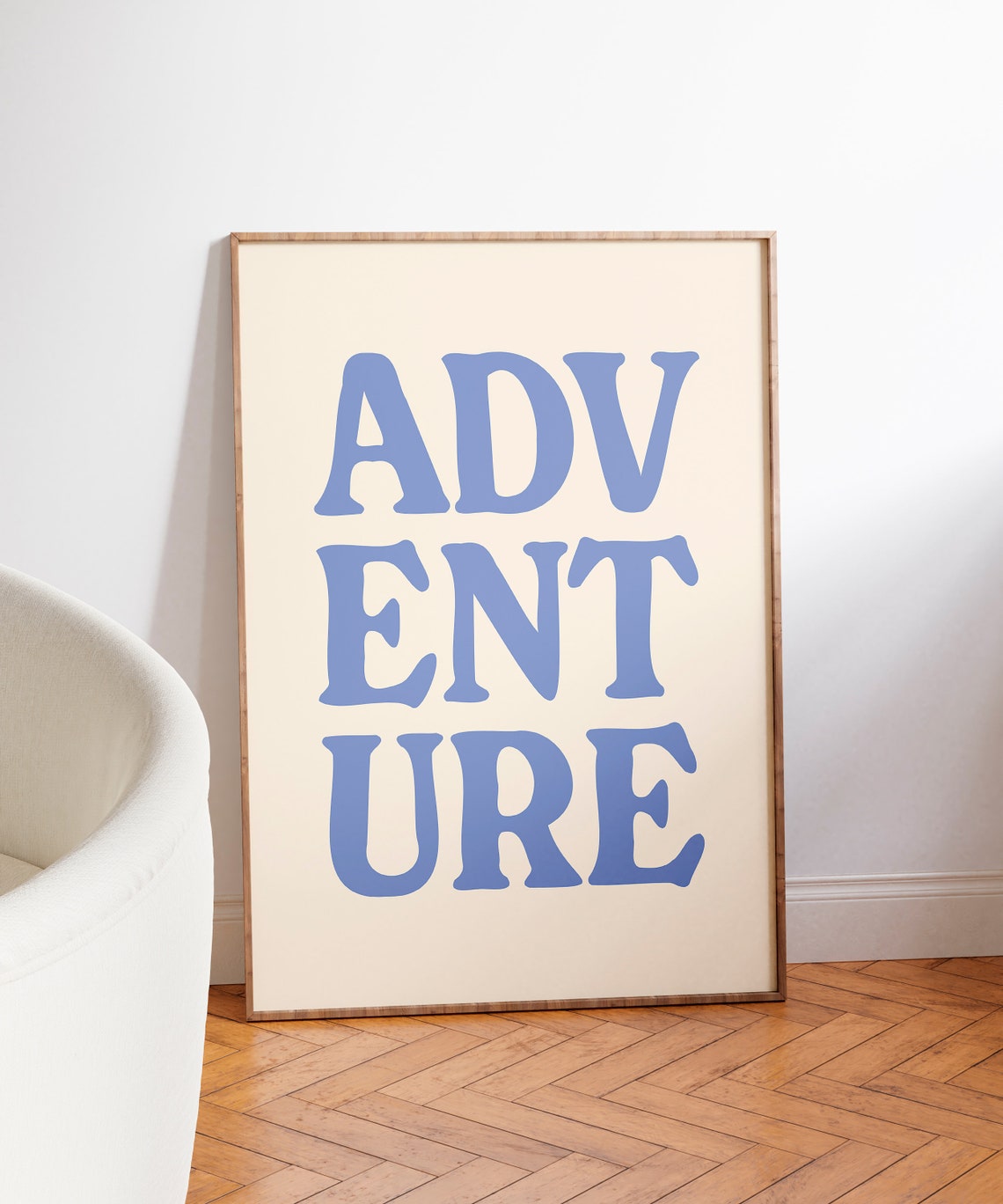 Adventure Stacked Blue Bold Typography Retro Wanderlust Quote Poster - Image 7