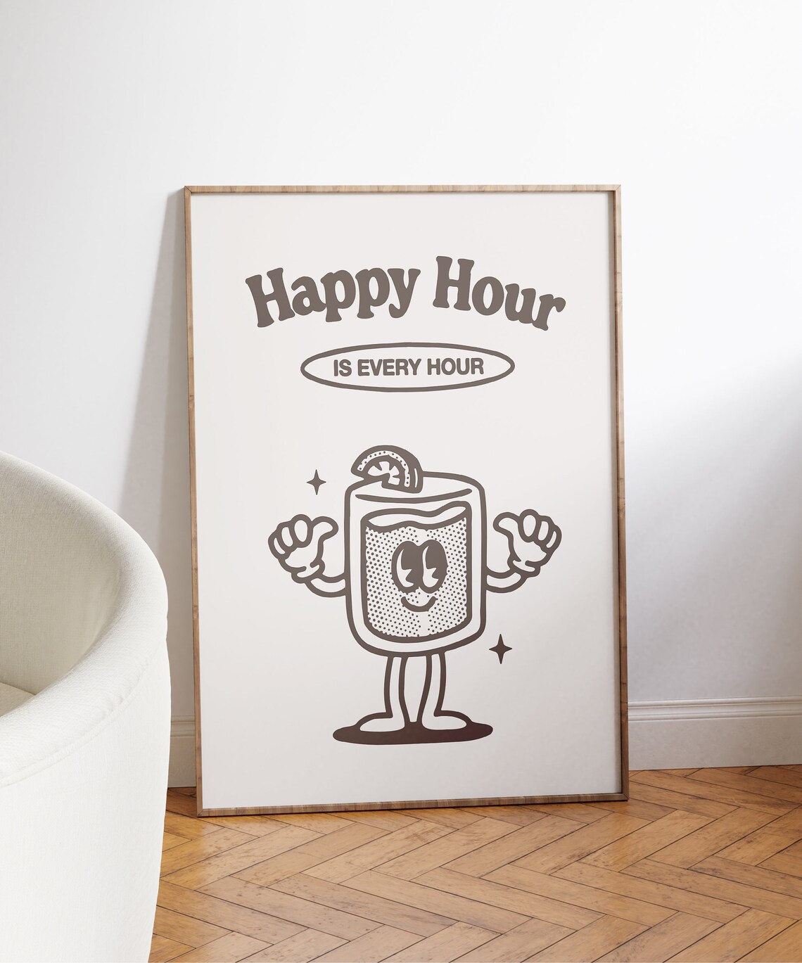 Happy Hour Cocktail Bar Retro Kitchen Wall Art - Image 7