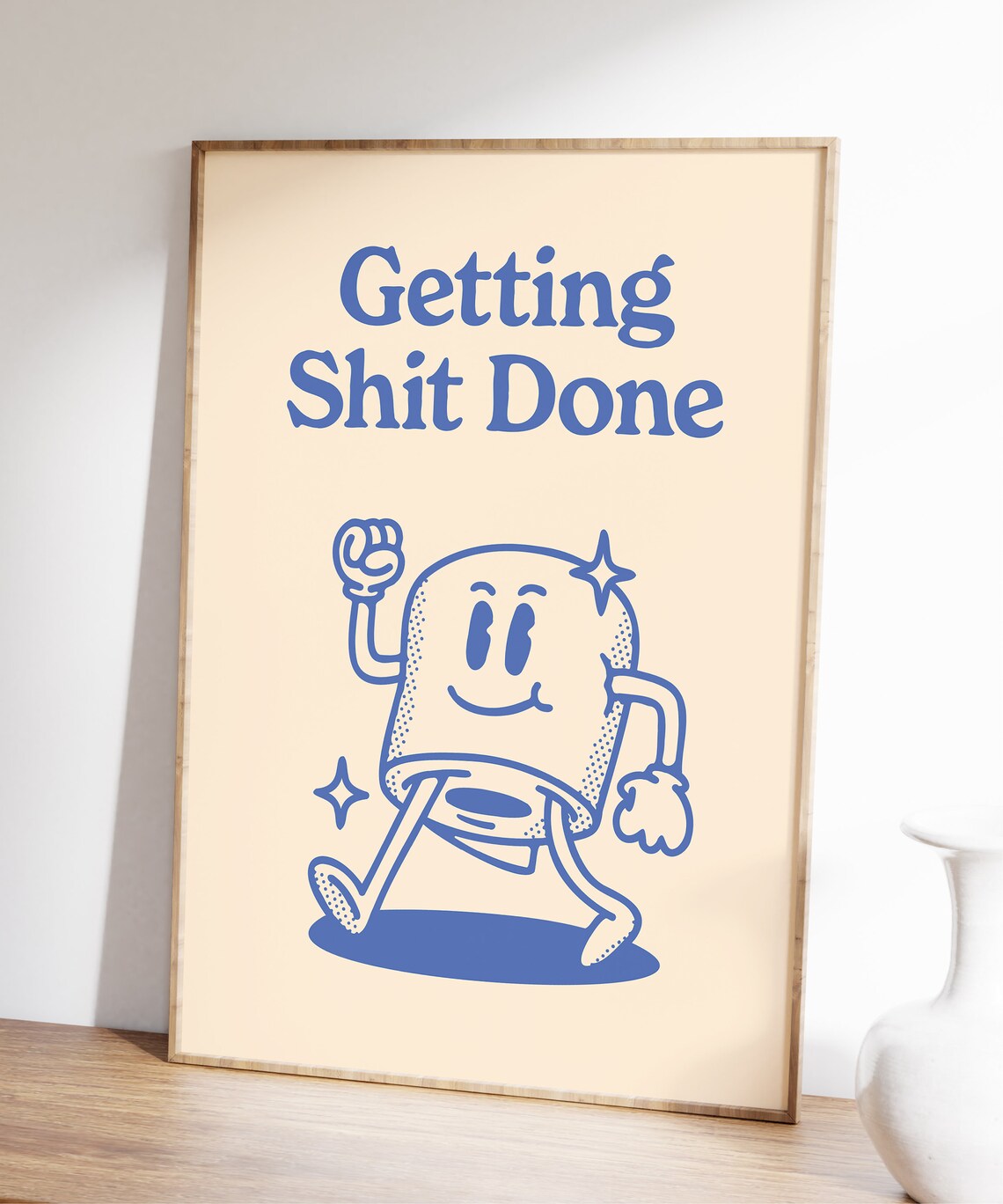 Getting Shit Done Retro Motivation Art Print - Image 3