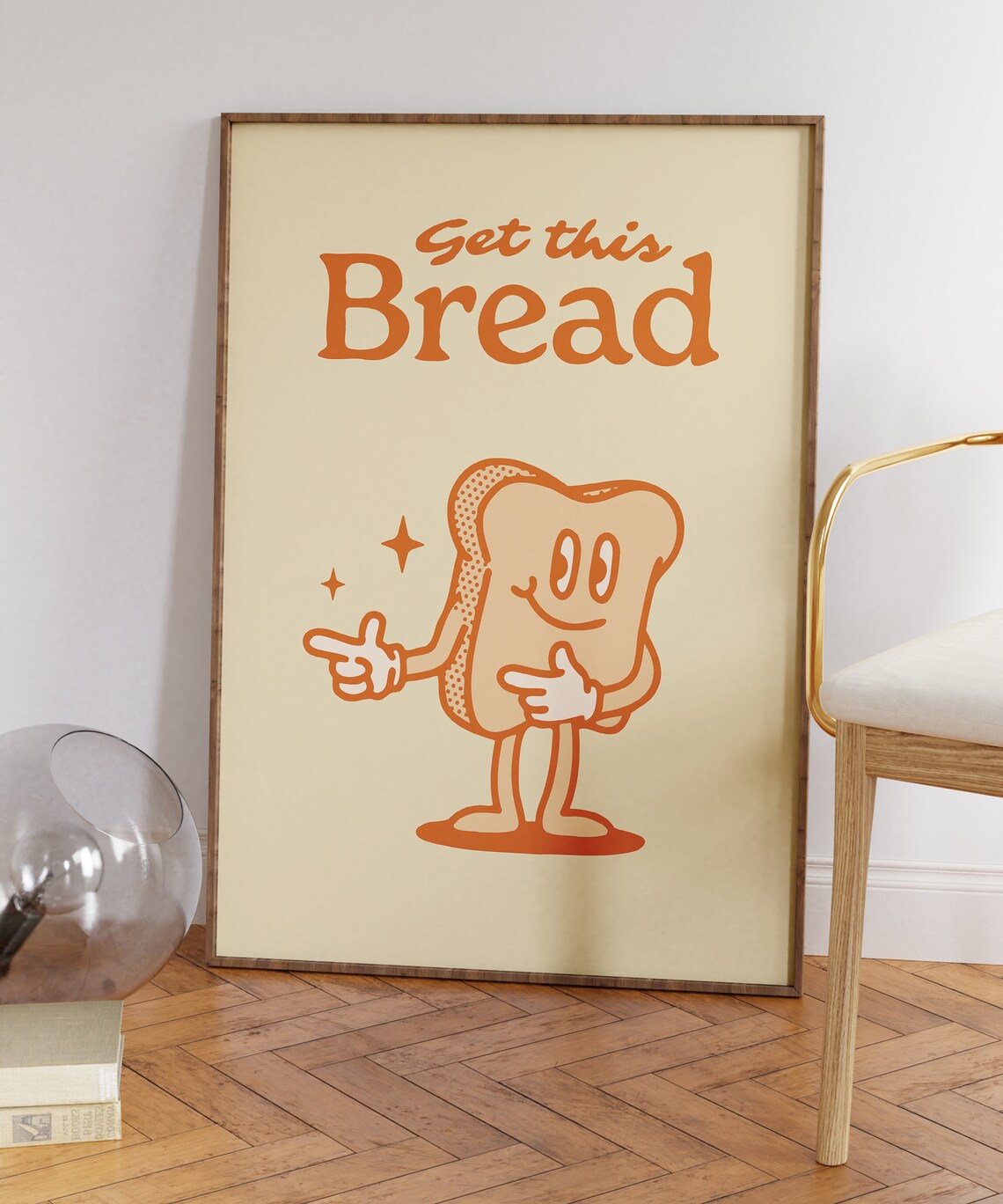 Get This Bread Retro Motivational Quote Art Print - Image 5