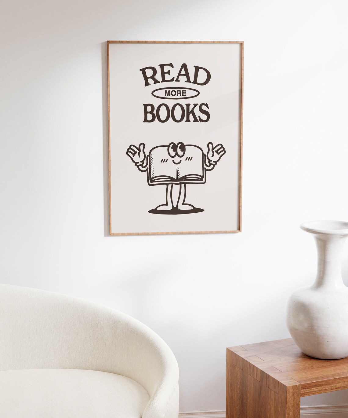 Book Lover Poster, Retro Reading Library Decor - Image 6