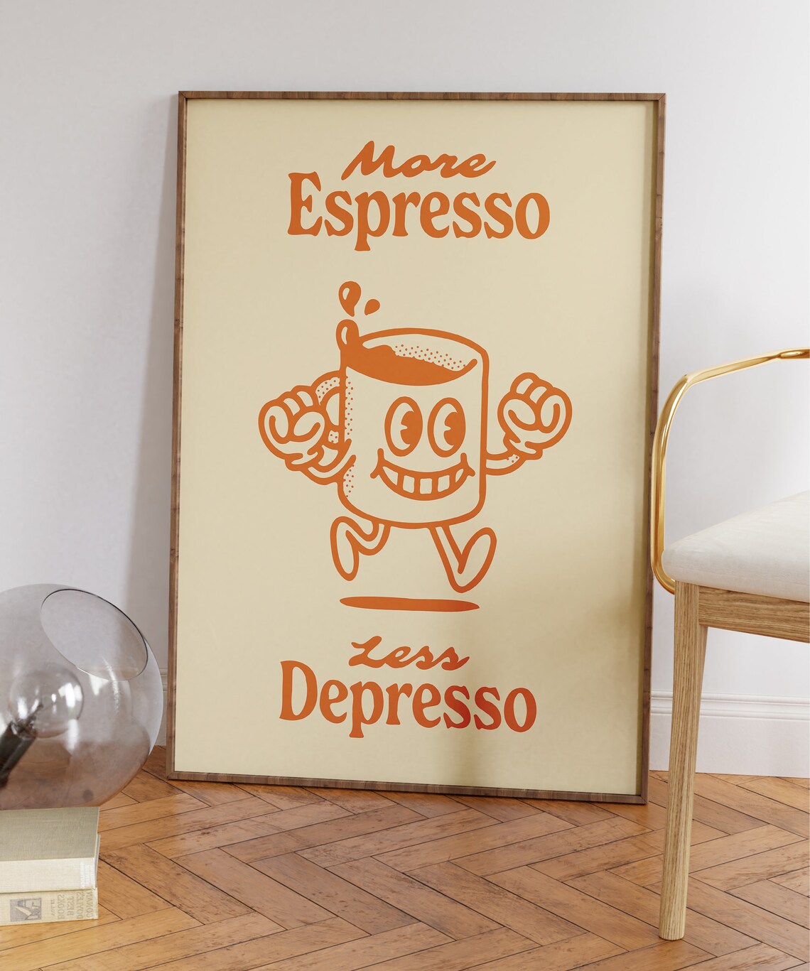 Espresso Character Retro Coffee Art Print - Image 7