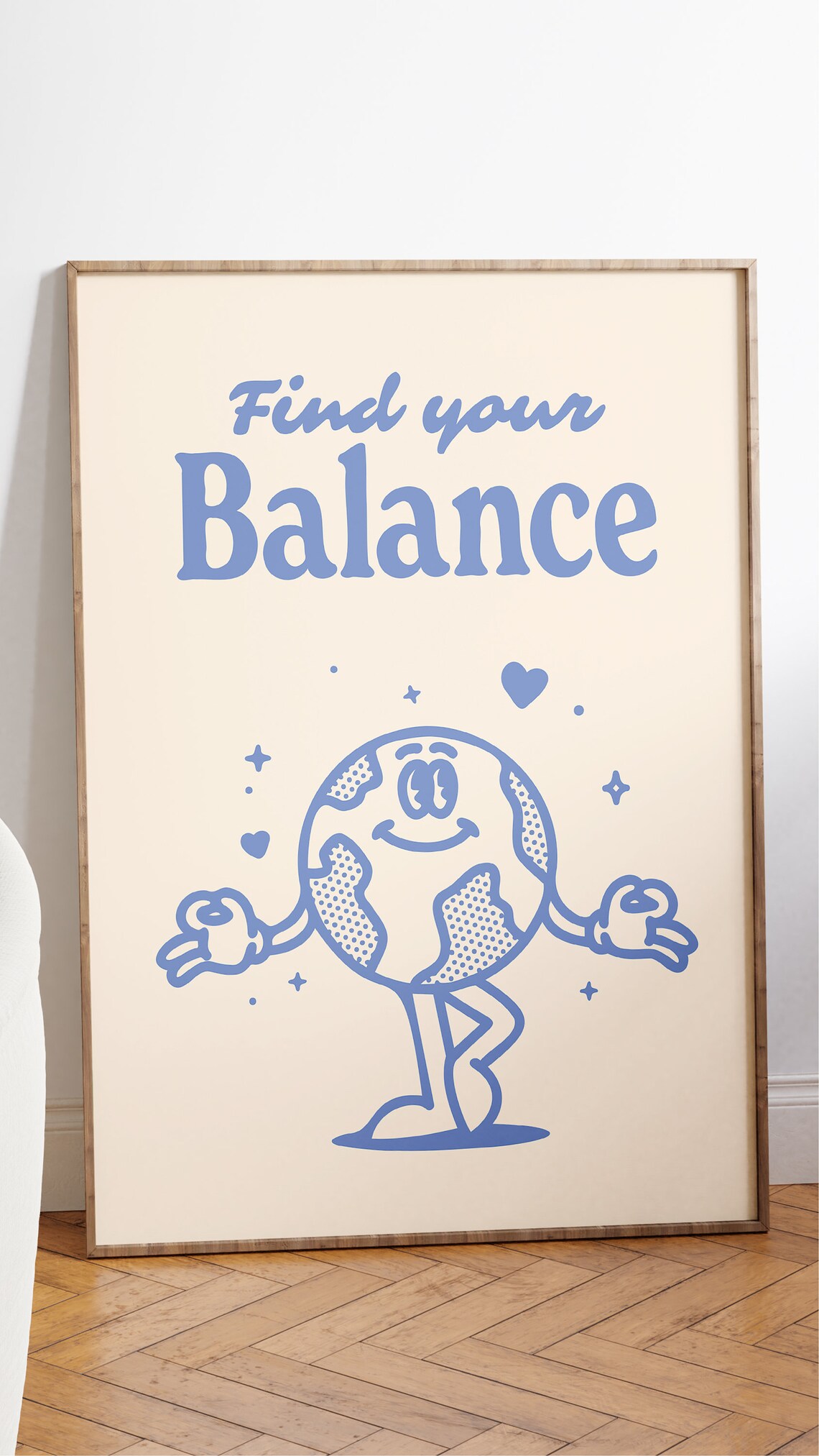 Self Care Retro Mindfulness Quote Art Print - Image 2