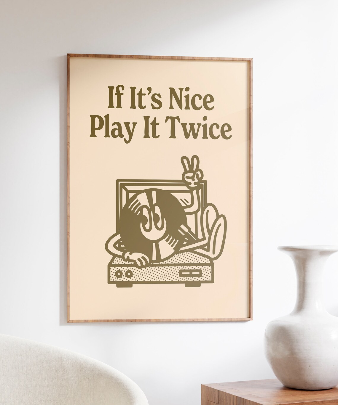 If Its Nice Play It Twice Record Poster, Vintage Music Decor - Image 6