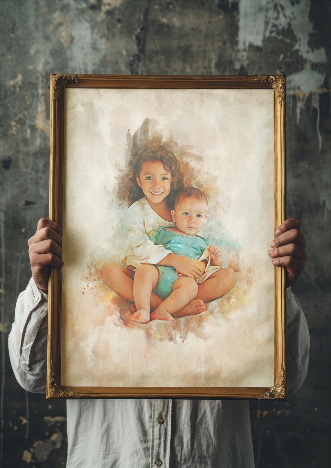 Sisters Painting Portrait Watercolor Portrait Painting From Photo Sister Birthday Gift Personalized Sister In Law Best Sister Ever