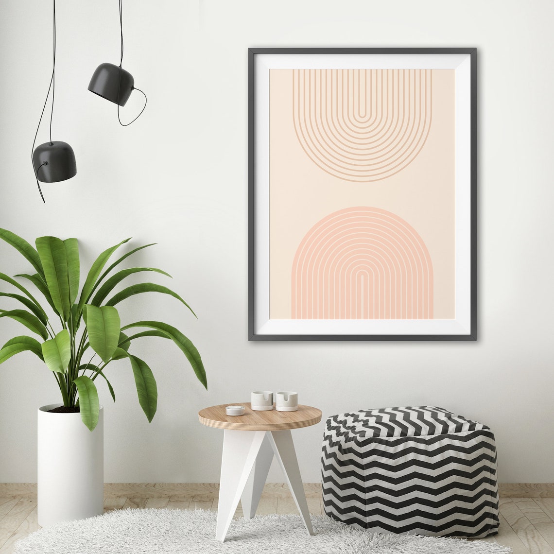 Geometric Wall Art Boho Print Decor Minimalist Print Morden Art Prints Abstract Art Wall Art Minimalist Art Print - Image 2