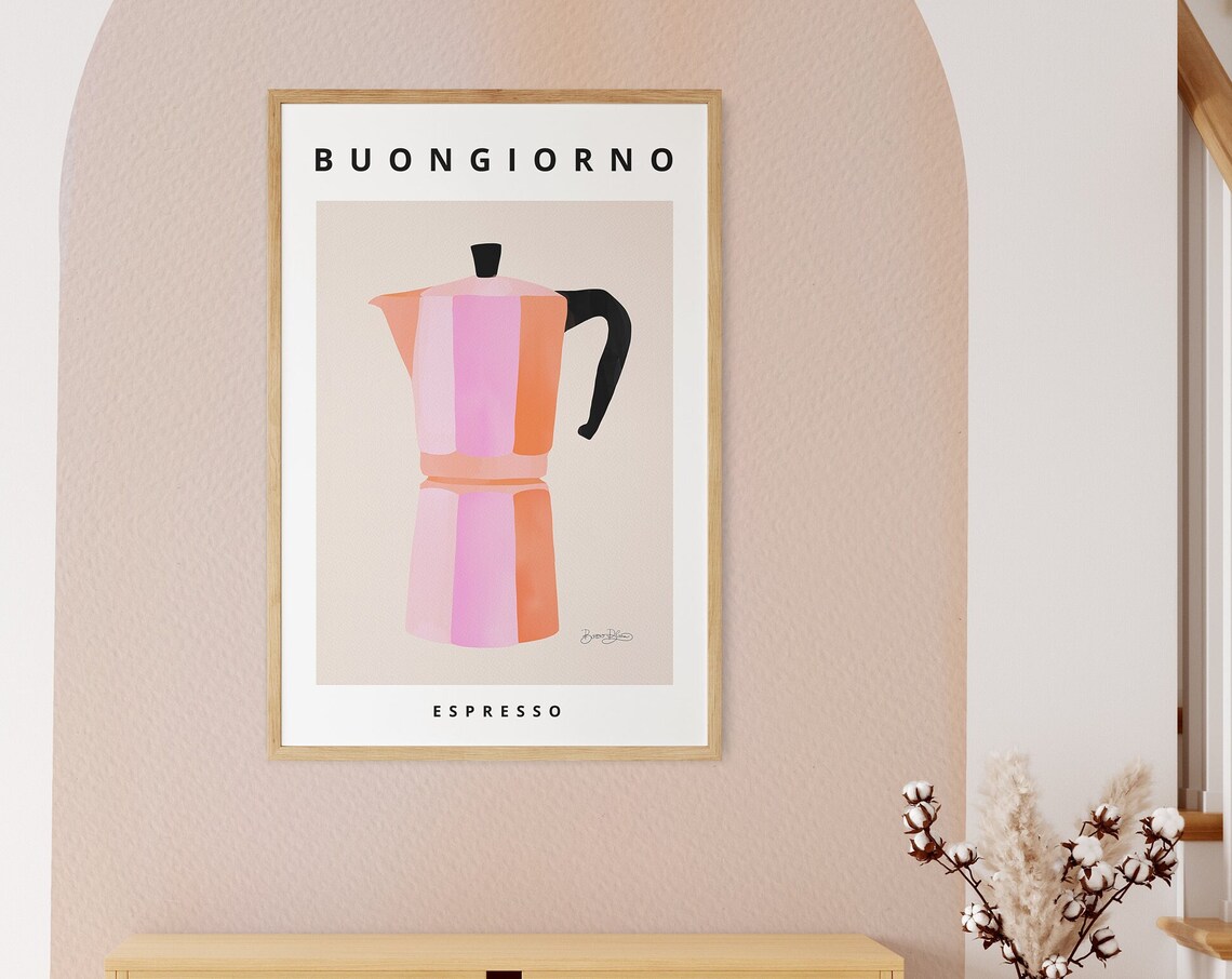 Modern Coffee Poster Print, Eclectic Kitchen Wall Art - Image 6