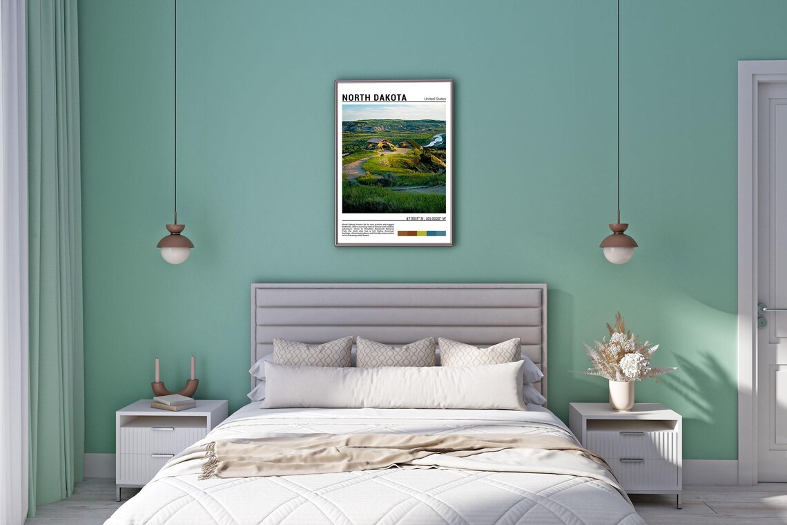 North Dakota Badlands Theodore Roosevelt Park Prairie Travel Poster - Image 5