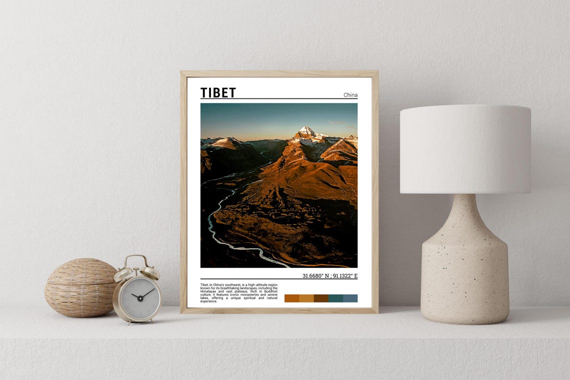 Tibet China Sacred Mount Kailash Sunrise Mountain Sacred Peak Poster - Image 2