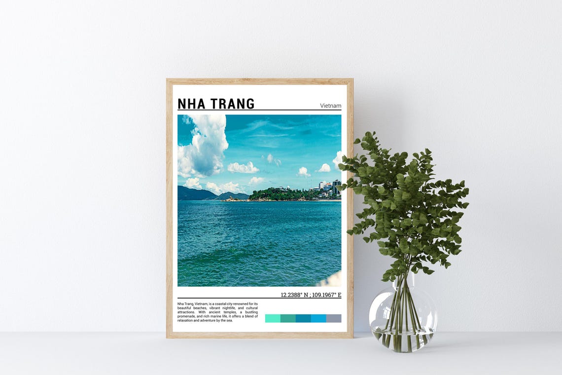 Nha Trang Print Nha Trang Poster Nha Trang Wall Art Nha Trang Travel Nha Trang Art Print Nha Trang Photo Nha Trang Vietnam - Image 4
