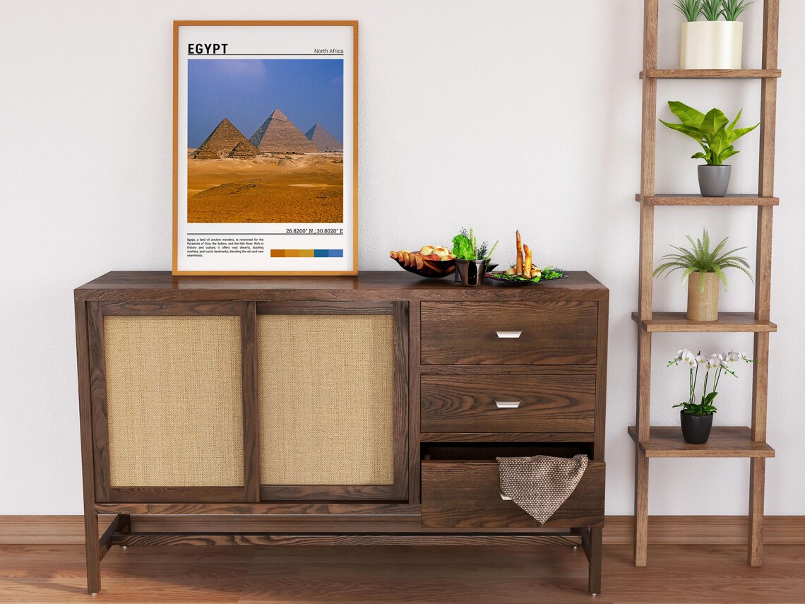 Egypt Giza Pyramids Desert Ancient Wonders Golden Sand Poster - Image 6