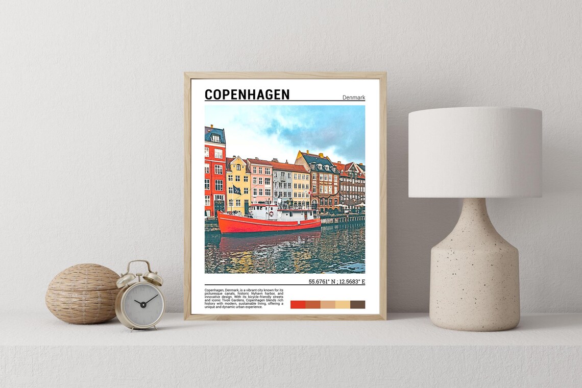 Copenhagen Wall Art Copenhagen Travel Poster Copenhagen Photo Copenhagen Poster Print Copenhagen Travel Gift Copenhagendenmark - Image 2
