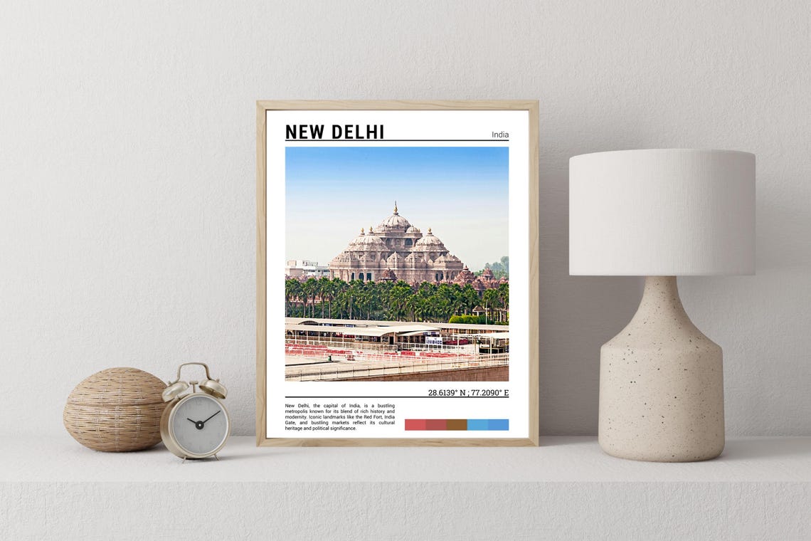 New Delhi Print New Delhi Poster New Delhi Wall Art New Delhi Travel New Delhi Art Print New Delhi Photo New Delhi India - Image 2
