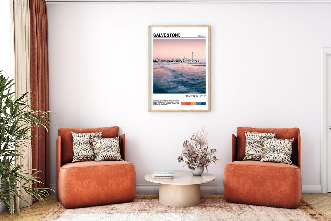 Galveston Texas Pleasure Pier Sunset Beach Boardwalk Photo Poster - Image 7