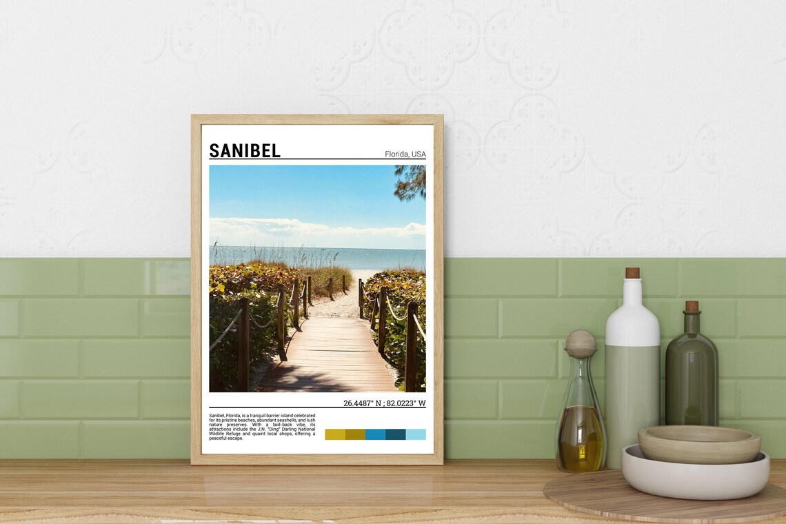Sanibel Poster Print Sanibel Wall Art Sanibel Florida Wall Art Sanibel Poster Sanibel Photo Floridausa - Image 3