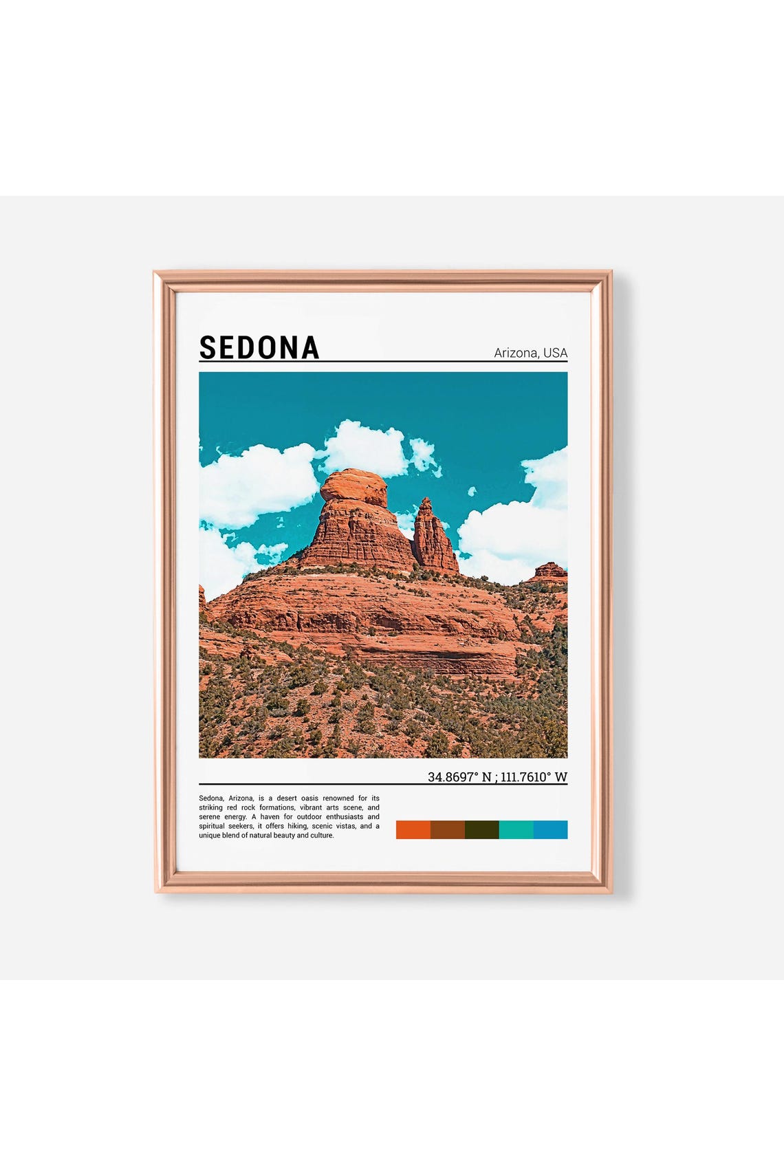 Sedona Print Sedona Poster Sedona Wall Art Sedona Travel Sedona Art Print Sedona Photo Sedona Artwork Arizonausa