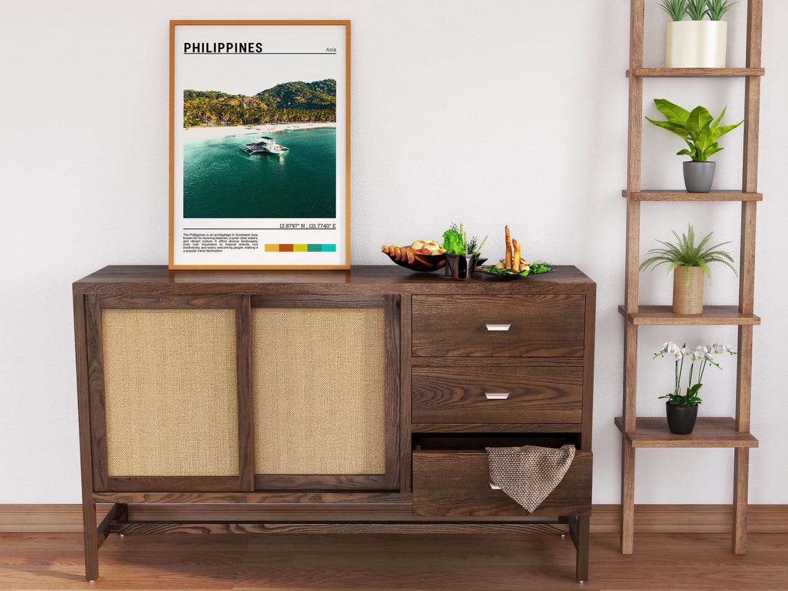 Philippines Asia Turquoise Sea Outrigger Boat Tropical Beach Poster - Image 6