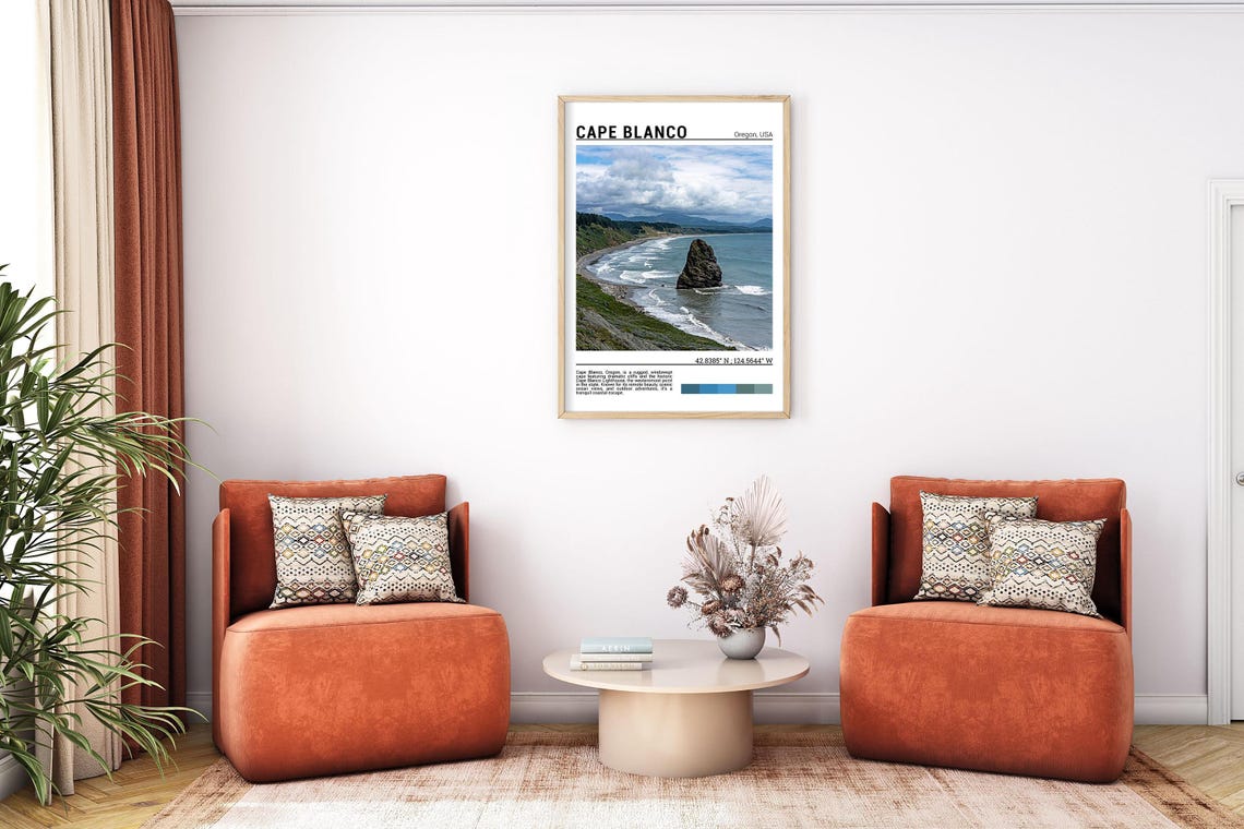Cape Blanco Oregon Dramatic Sea Stack Coastline Photo Poster - Image 7