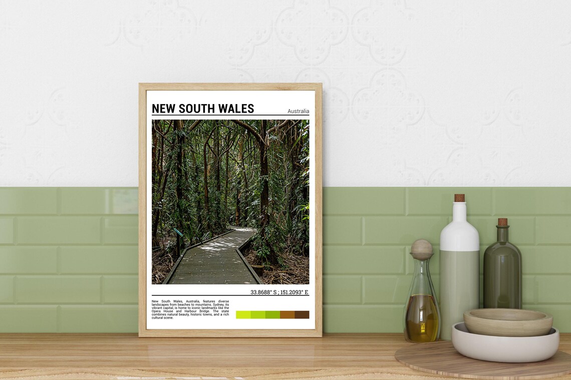 New South Wales Australia Rainforest Boardwalk Trail Photo Poster - Image 3