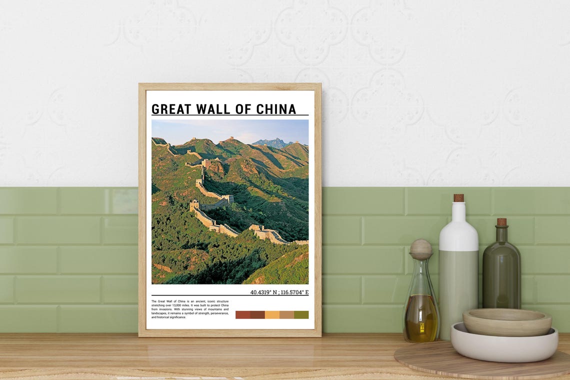 Great Wall Of China Print Great Wall Of China Poster Great Wall Of China Wall Art Great Wall Of China Travel Great Wall Of China Artwork - Image 3