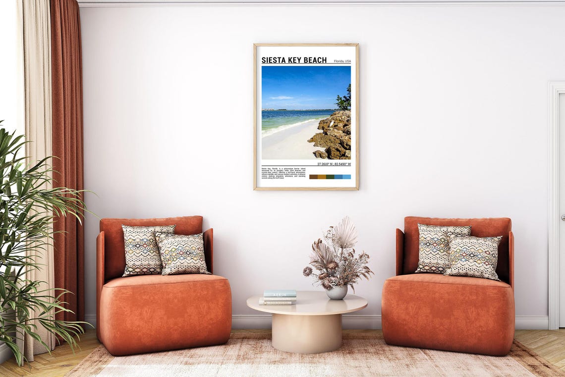 Siesta Key Beach Florida White Sand Gulf Coast Travel Poster - Image 7