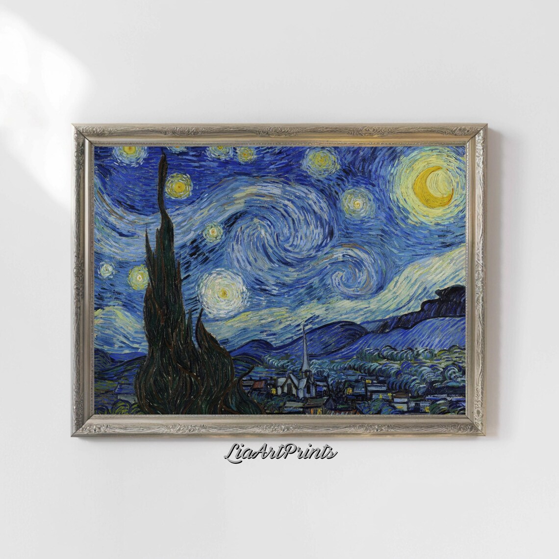 Starry Night Sky, Van Gogh Inspired Art Print - Image 4
