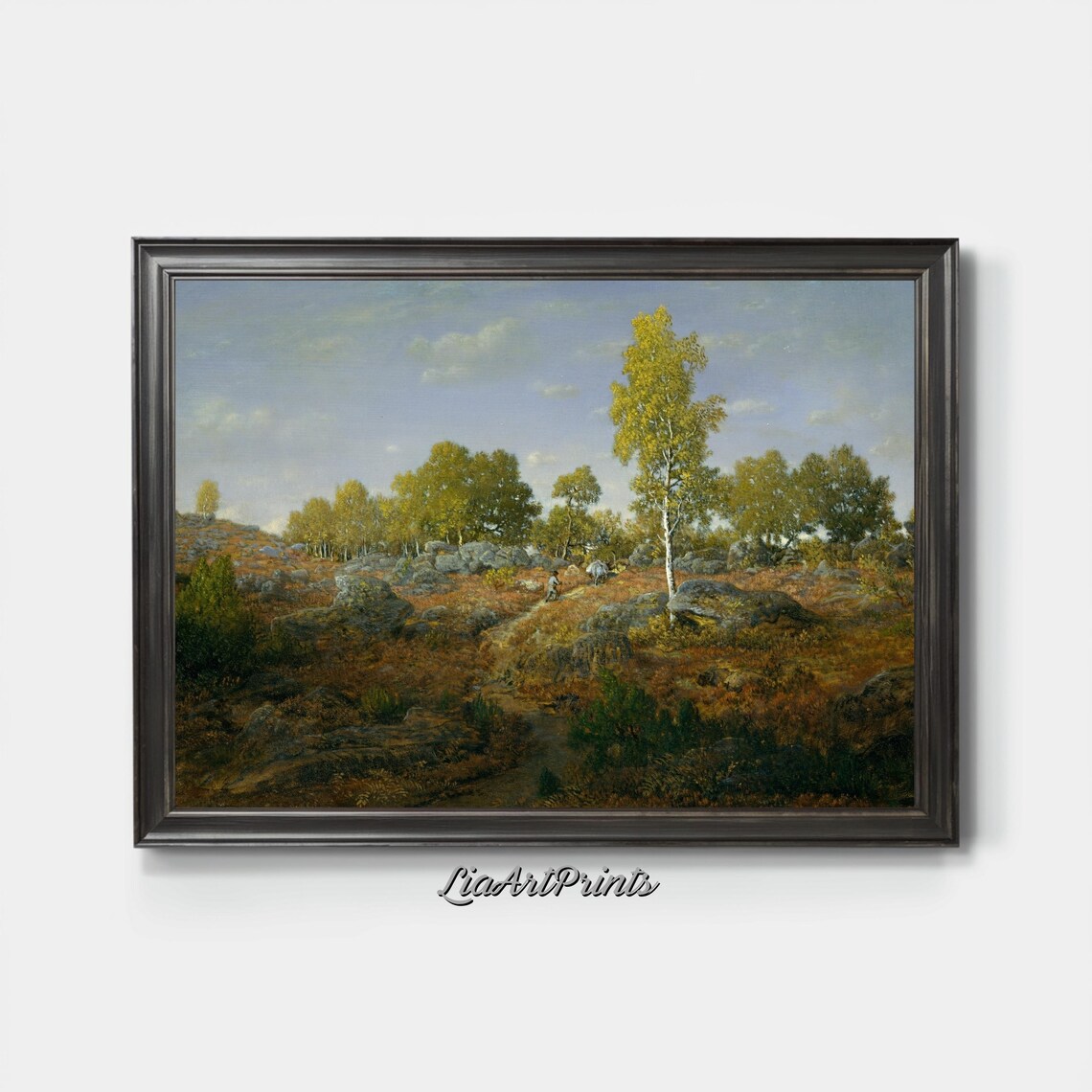 Peaceful Countryside Landscape, Birch Trees And Open Fields Art Print - Image 3