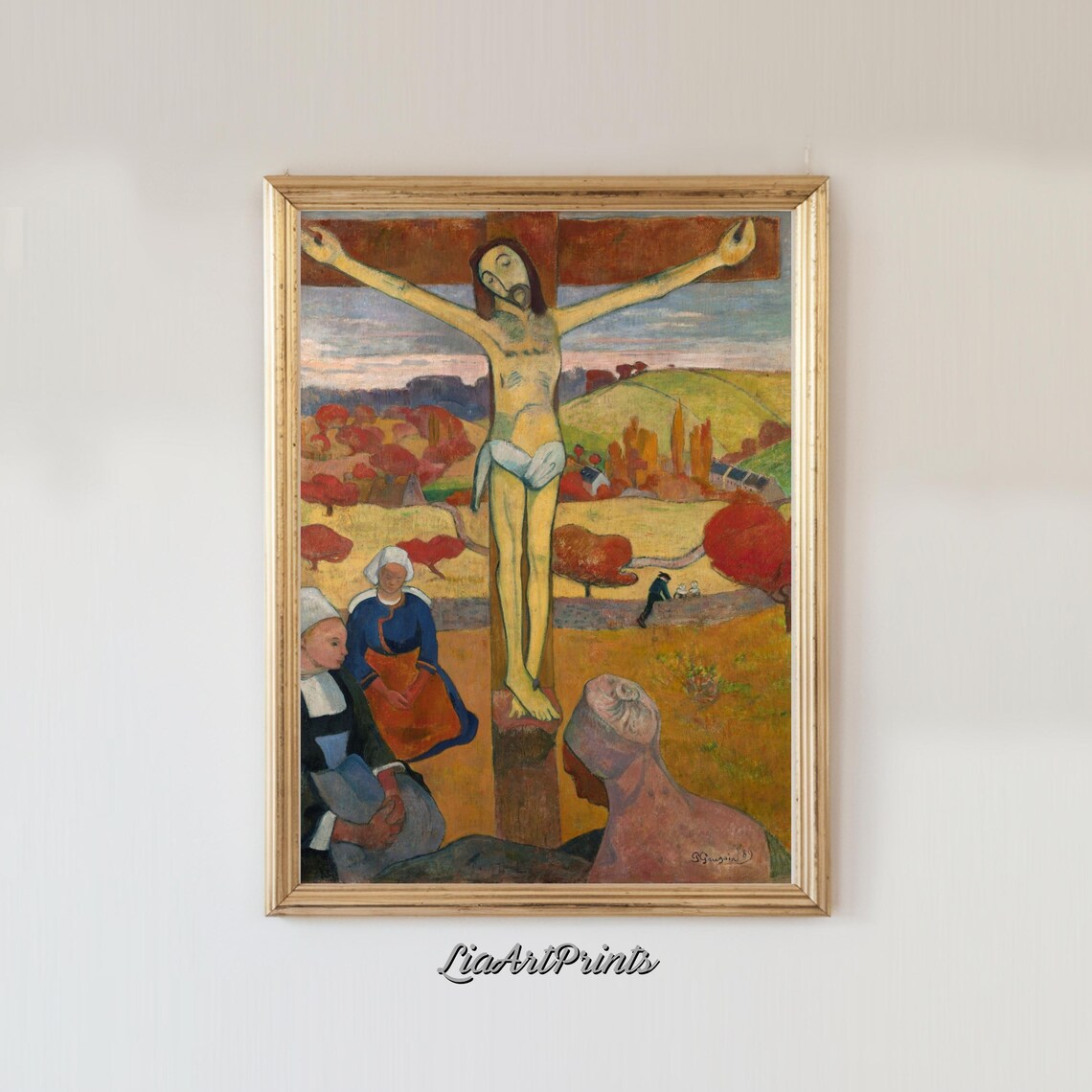 Paul Gauguin The Yellow Christ Crucifixion Breton Autumn Art Poster - Image 3