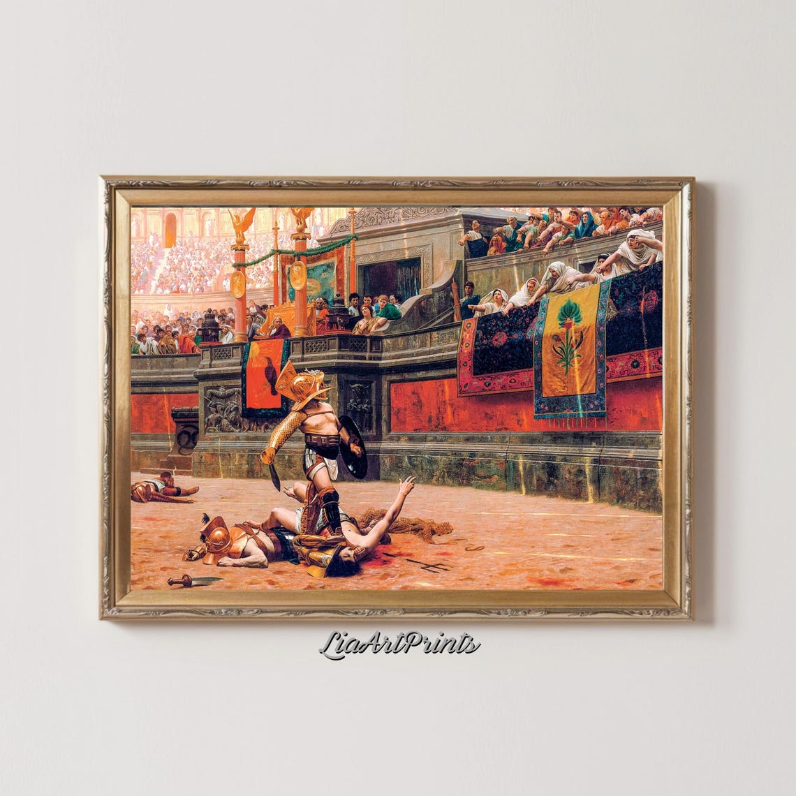 Jean Leon Gerome Pollice Verso Gladiator Arena Crowd History Poster - Image 3