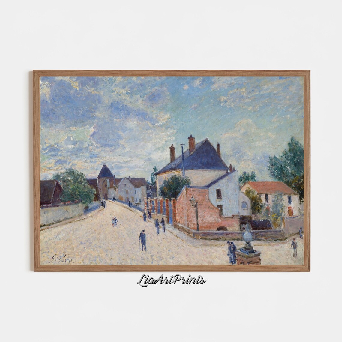 Sunny French Village Street Alfred Sisley Impressionist Town Poster - Image 3