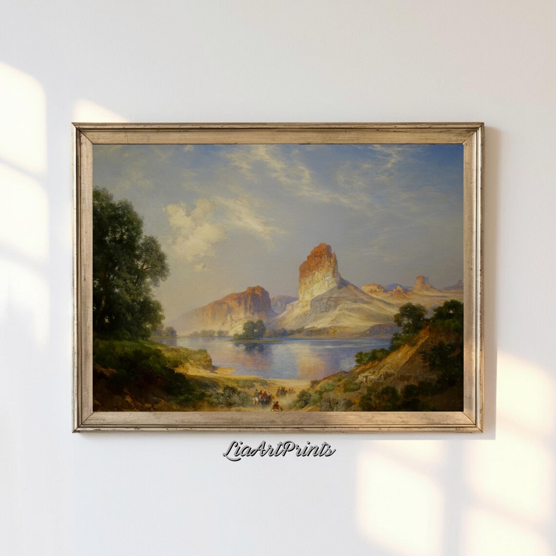 Majestic Desert Landscape Western River And Canyon View Timeless Scenic Art Print