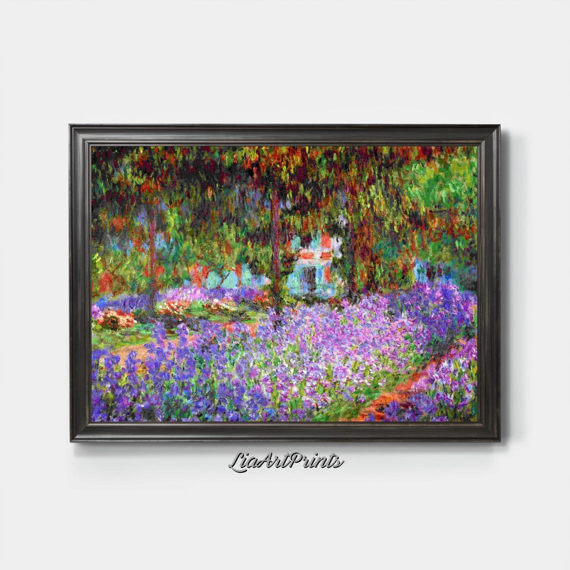 Monet Inspired Flower Garden Impressionist Art Print Vibrant Botanical Wall Art Garden Lovers Decor - Image 3