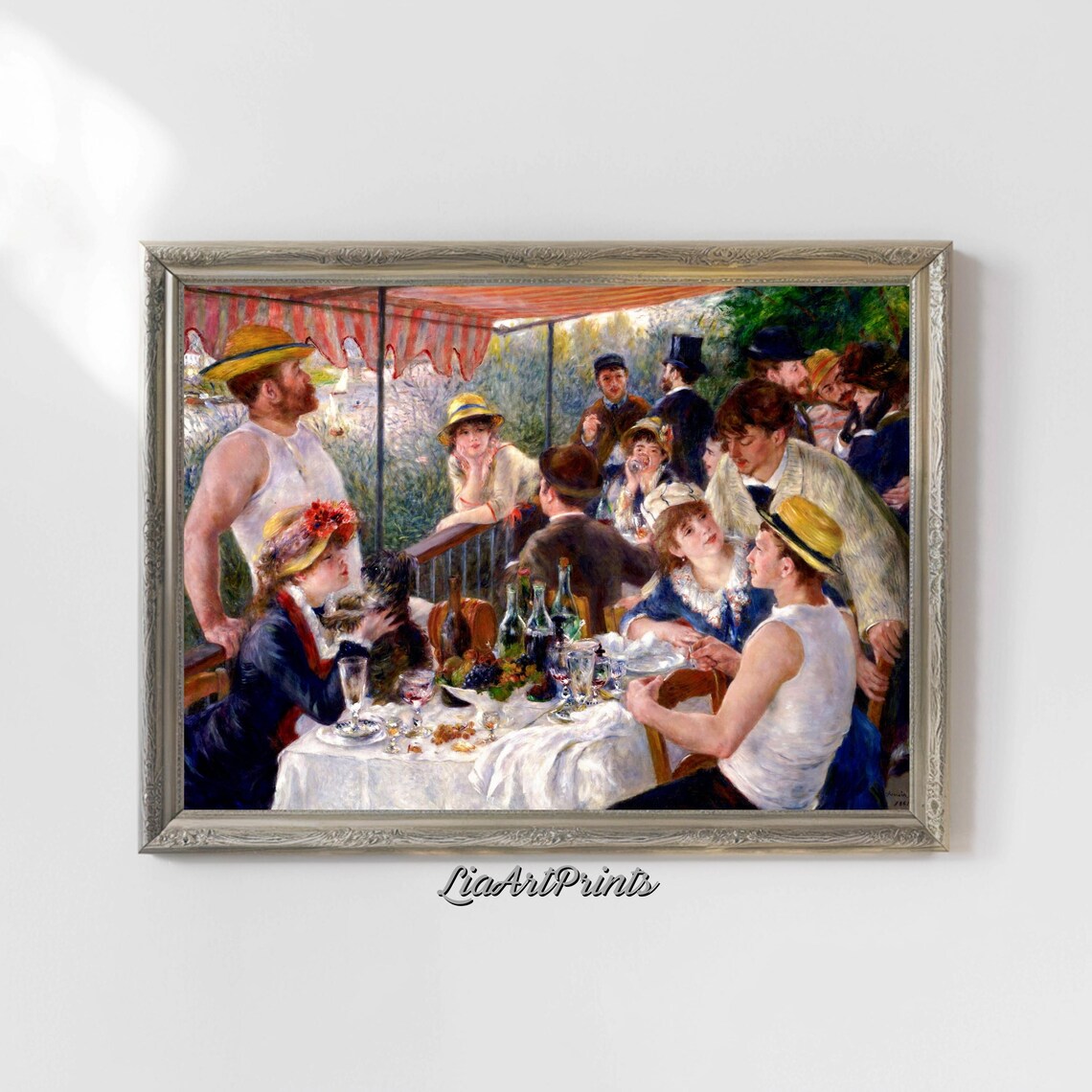 Renoir Luncheon Of The Boating Party Friends Table Impressionist Poster - Image 4