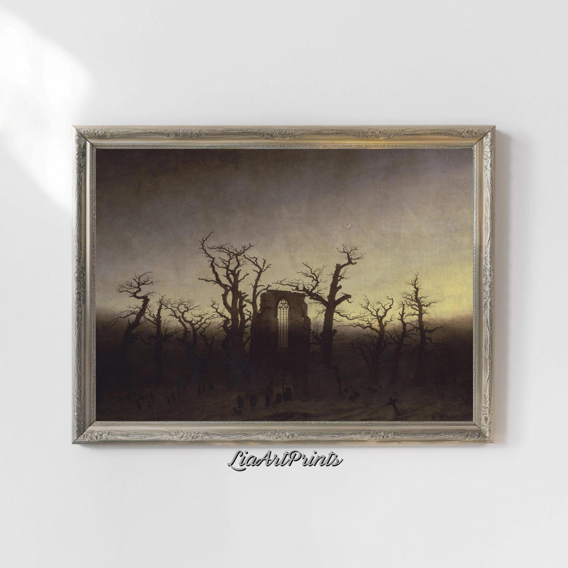 Caspar David Friedrich The Abbey in the Oakwood Gothic Ruins Poster - Image 4