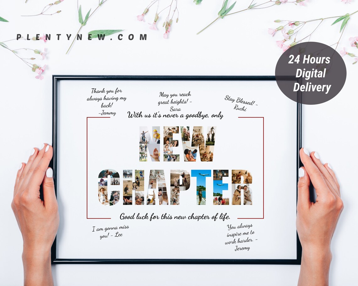 Goodbye Gift Collage Farewell Guestbook Art Print