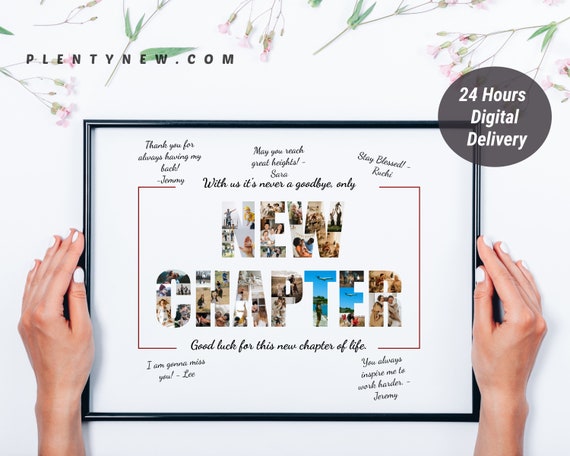 Goodbye Gift Collage Farewell Guestbook Art Print