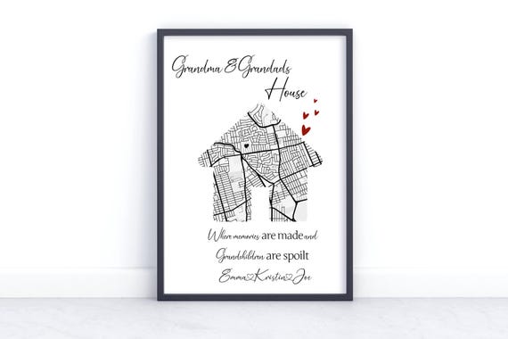 Personalized Print Gift For Grandparents Birthday Gift Gift From Grandchildren Custom Gifts For Nan Nana Grandma Gift Mothers Day