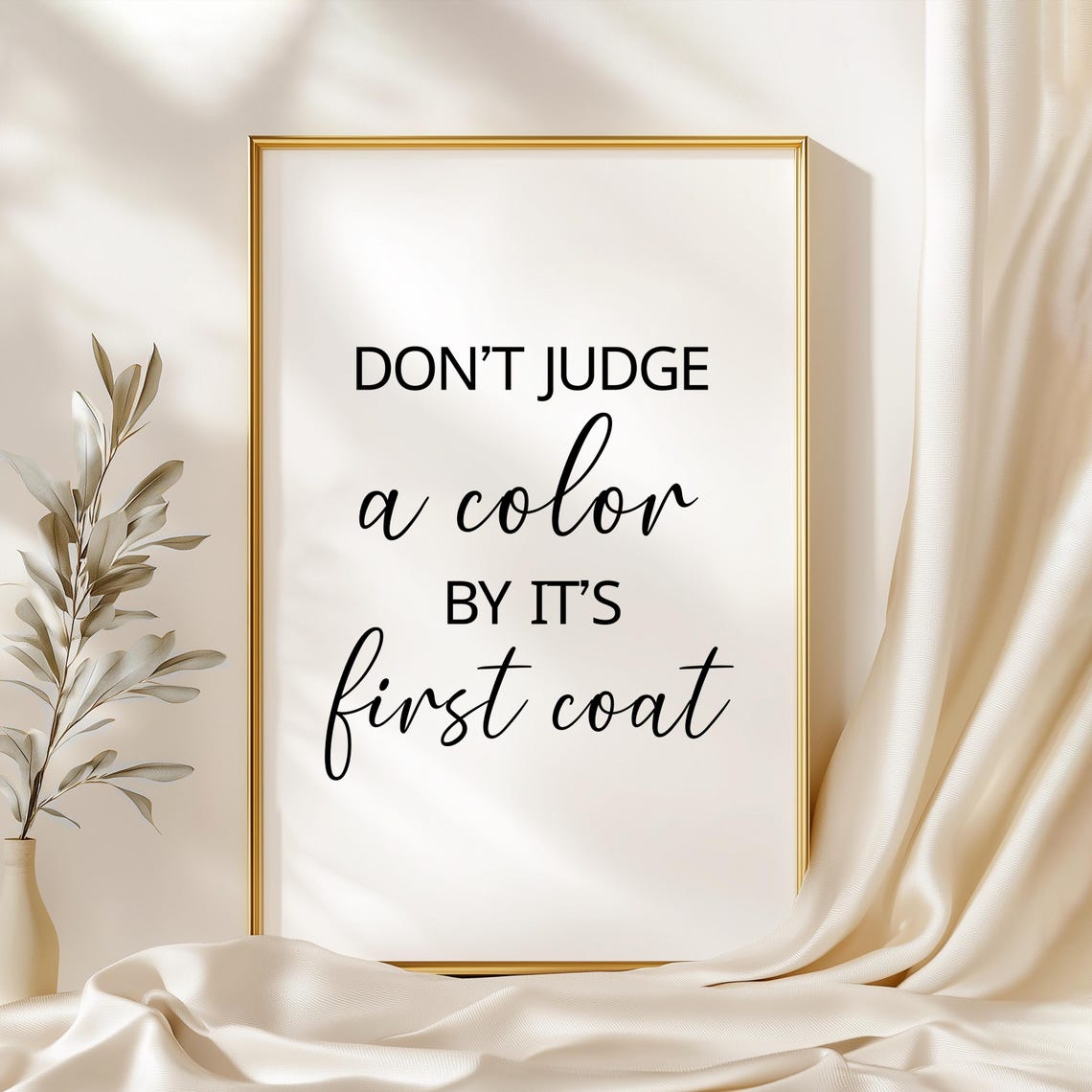 Don't Judge a Color by Its First Coat Funny Nail Tech Quote Print - Image 2