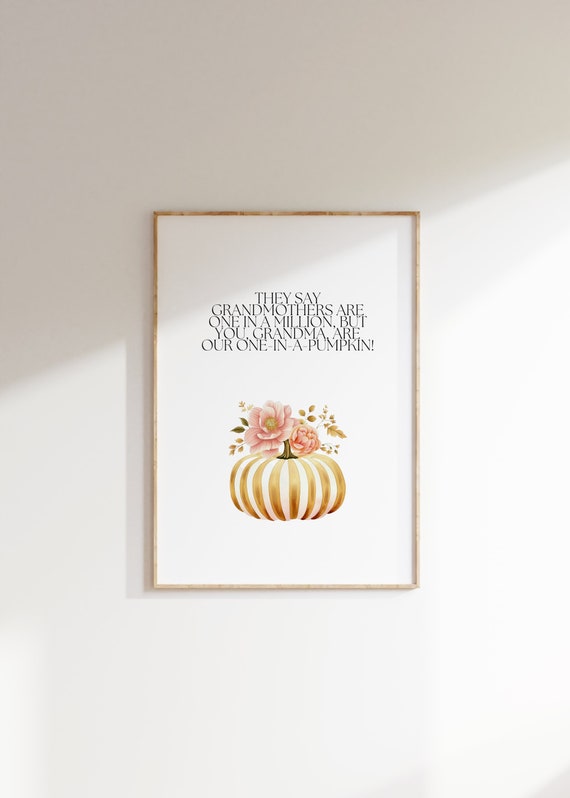 Thanksgiving Gift Art Nana Mimi Halloween For Granny Autumn Decor Grandma Quote Grandmother
