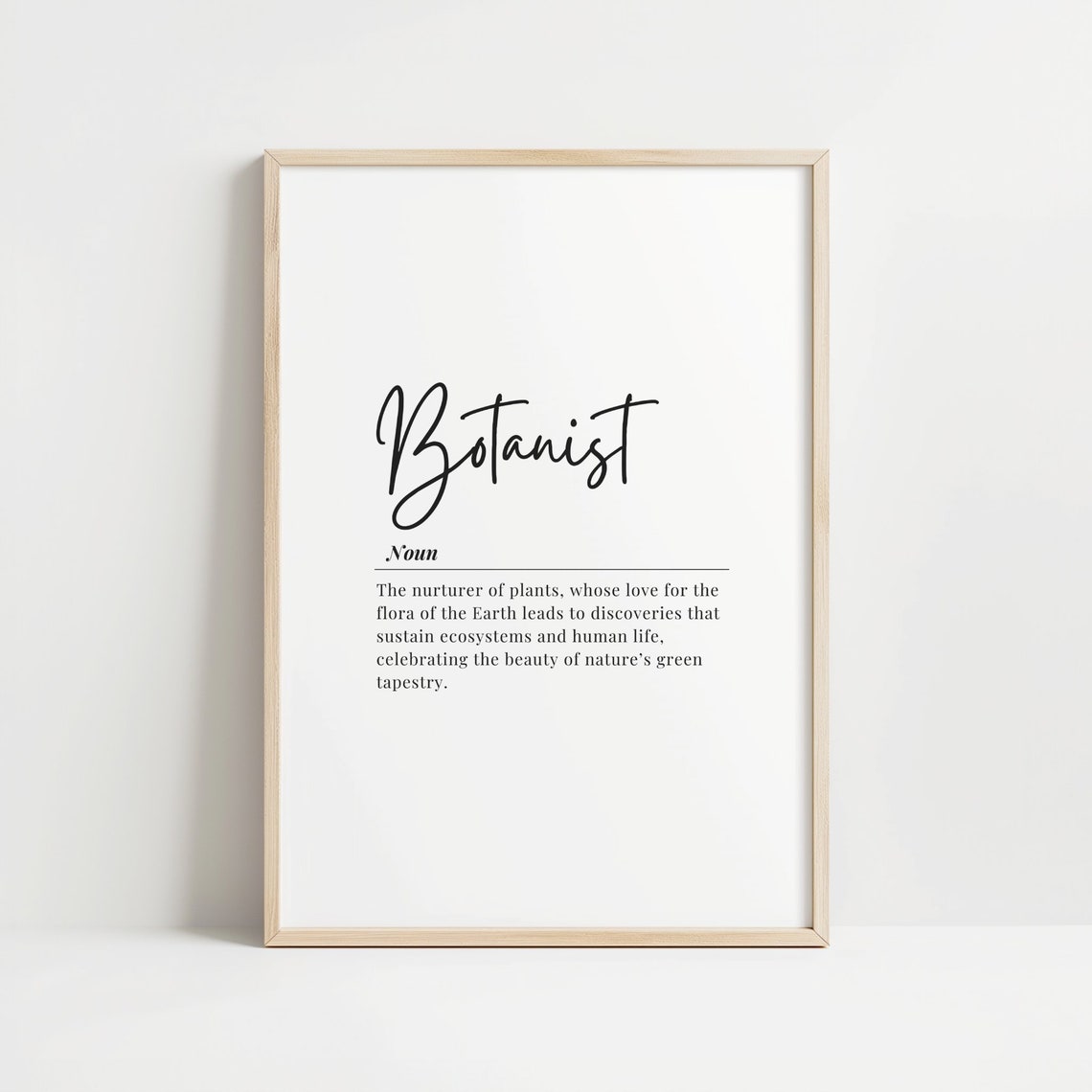 Botanical Art Print Definition Minimalist Modern Wall Home Decor Poster