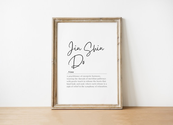 Jin Shin Do Definition Holistic Healer Appreciation Wall Poster