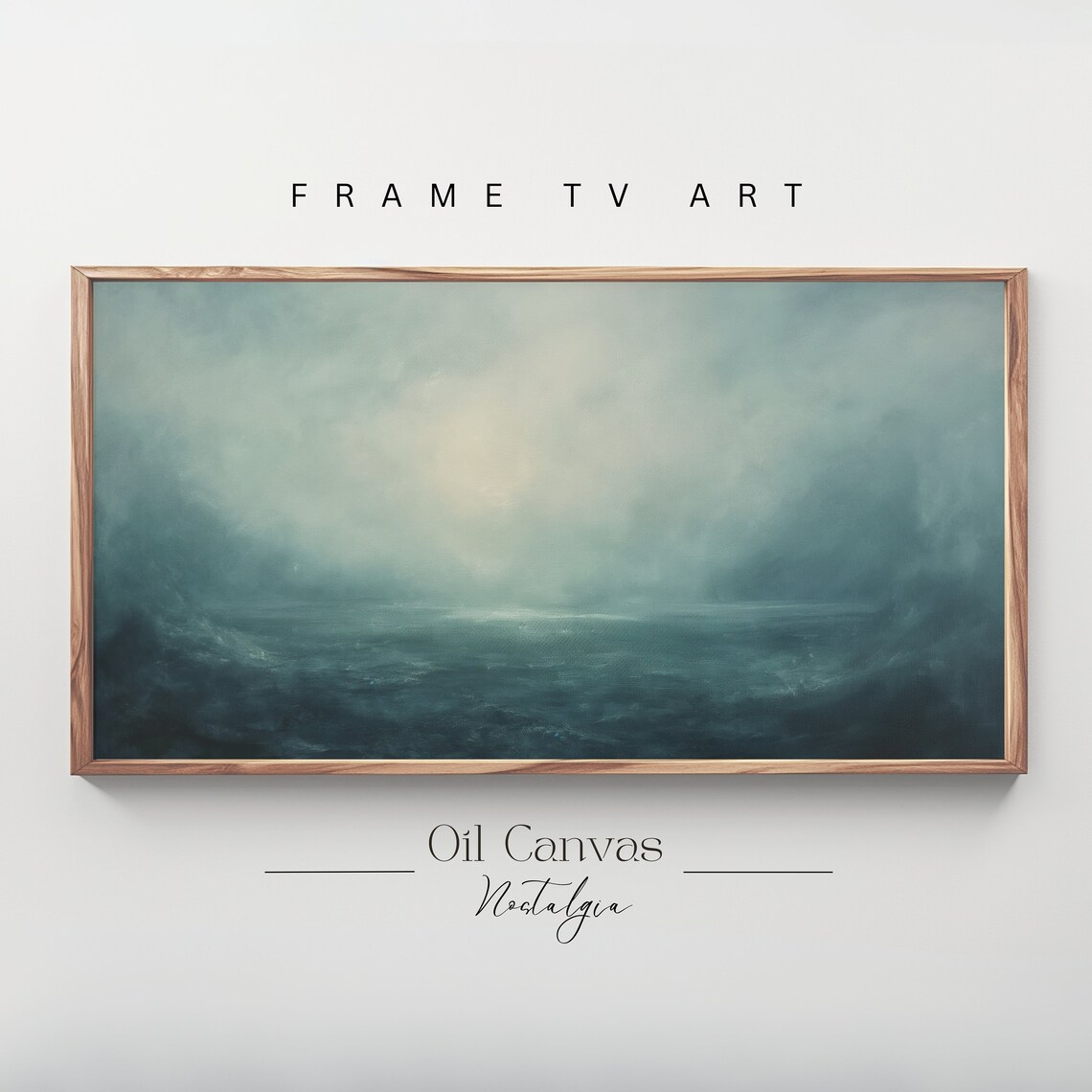 Frame Tv Art Abstract Beach Oil Painting Summer Sea Art Ocean Frame Tv Art Landscape Blue Nautical Seascape