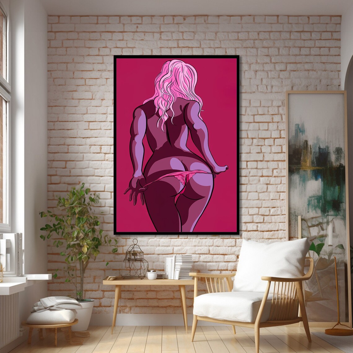 Seductive Erotic Print, Minimalist Pop Art - Image 2