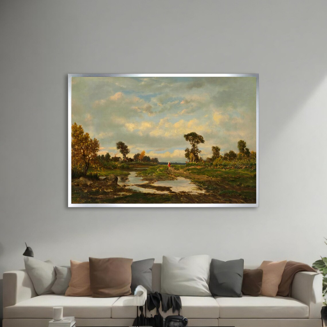 Serene Landscape, Gustave Courbet Idyllic Countryside - Image 3